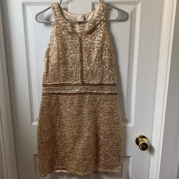 WOW couture Dresses & Skirts - Gold beaded dress - NWT!